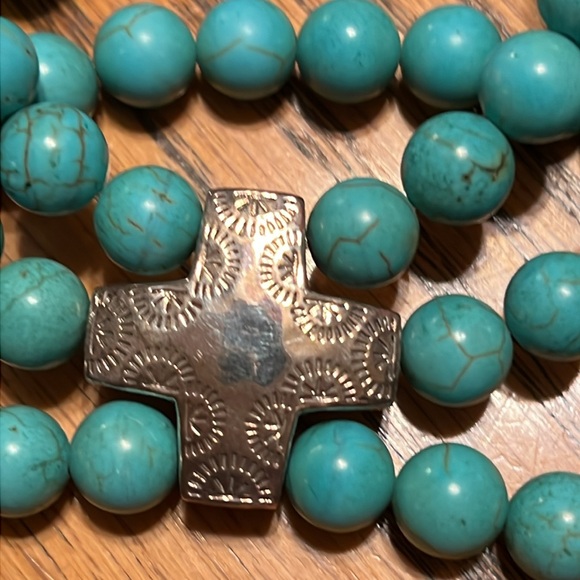 Silpada stretch howlite and sterling bracelet - Picture 3 of 3